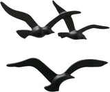 Birdy Wall Art (guld, metall väggdekorationer, nautiskt motiv, hall / vardagsrum / matsal väggmålning) 1011623 Naty Shop Statyer & skulpturer Svart