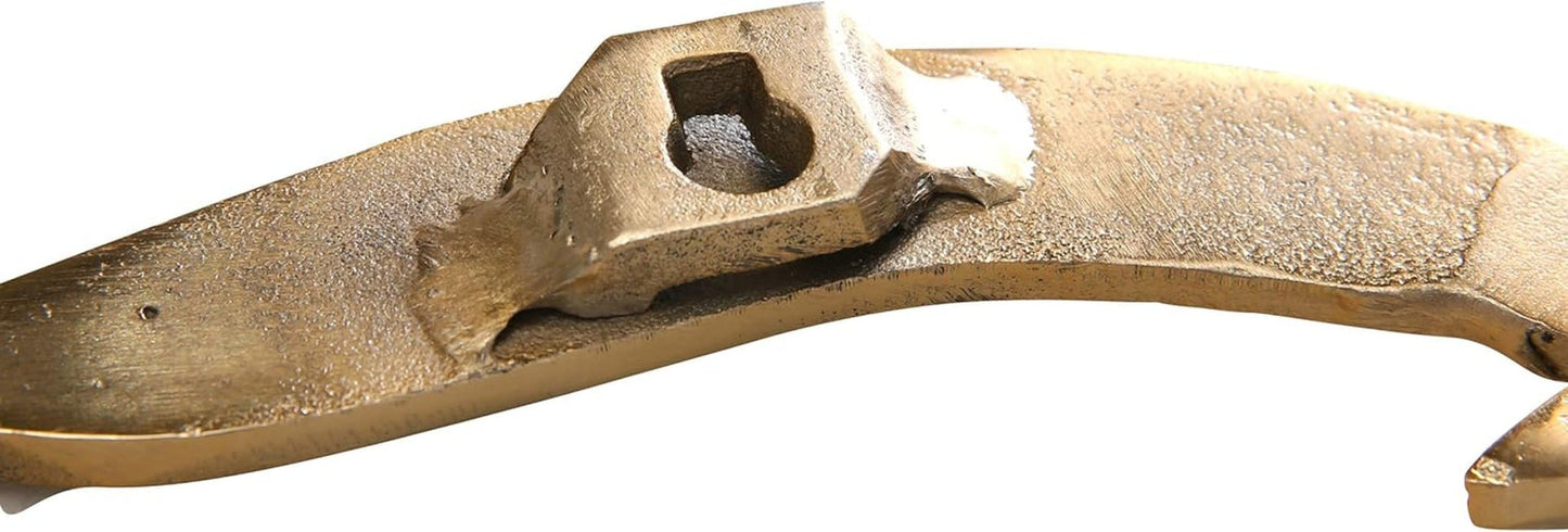 Birdy väggkonst (guld, metall väggdekorationer, nautiskt motiv, väggmålning för hall/vardagsrum/matsal) 1011623 Naty Shop statyer och skulpturer
