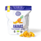 PAKKA ekologisk och rättvisemärkt ananasbitar 1 kg, ekologisk och rättvisemärkt torkad ananas, osötad, osavlad, producerad och fylld direkt av producenten i Colombia, vegan 1000g Dehydrerade produkter Naty Shop Variant 2: 1 kg (1 förpackning)