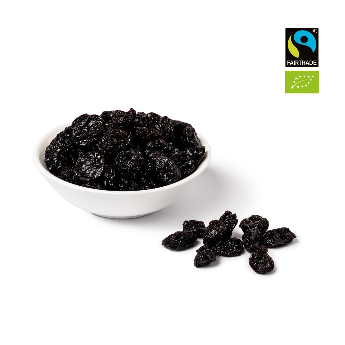 PAKKA - Soltorkade ekologiska Fairtrade-körsbär 750 g, vildskördade ekologiska körsbär, osötade, osötade direkt från småbönder i Samarkand, Uzbekistan, vegan, 750 g Naty Shop torkade produkter