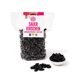 PAKKA - Soltorkade ekologiska Fairtrade-körsbär 750 g, vildskördade ekologiska körsbär, osötade, osötade direkt från småbönder i Samarkand, Uzbekistan, vegan, 750 g Naty Shop Dehydrerade produkter Variant 1: 750 G (1 förpackning)