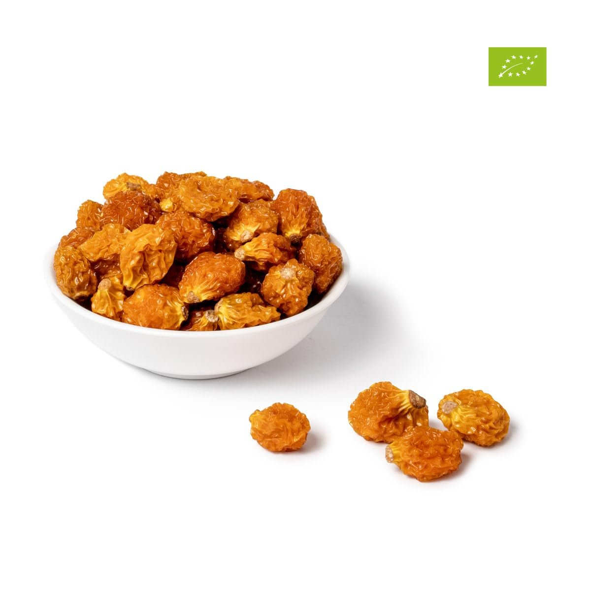 PAKKA Organic Fair Trade Physalis 1 kg, ekologisk och fair trade havtorn torkad, osötad, osvavelad, producerad och buteljerad direkt av producenten i Colombia, vegansk 1000g (1 förpackning) Dehydrerade produkter Naty Shop