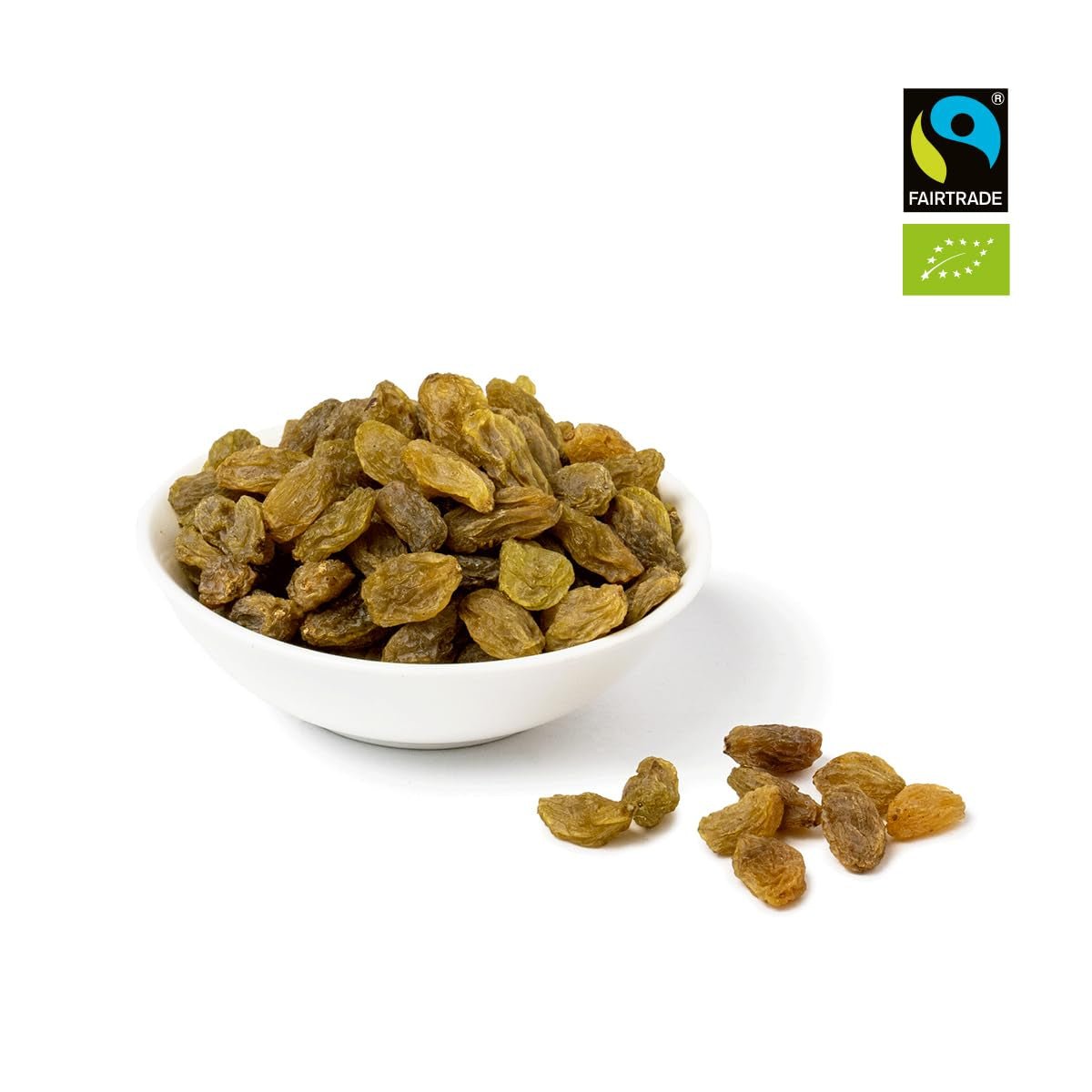 PAKKA - Organic Fairtrade Green Khorog Raisins 750g, Ekologiska och Fairtrade, Fröfria, Skuggtorkade, Oljefria, Så Klibbiga, Direkt från småbönder i Samarkand Uzbekistan, Vegan, 750g Naty Shop Dehydrerade produkter