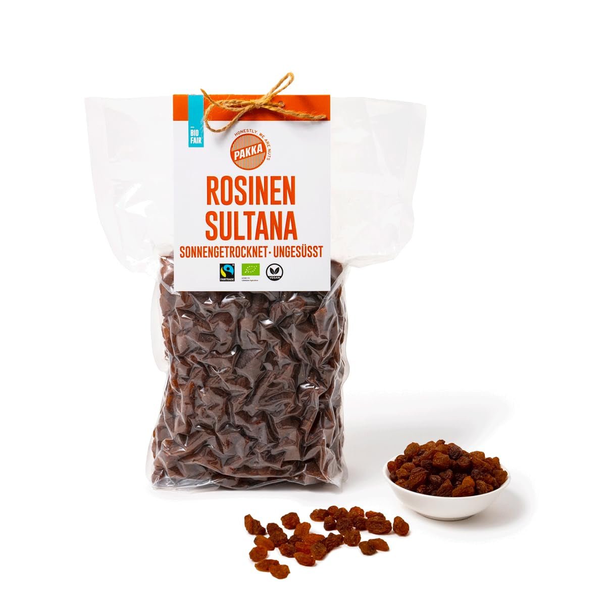 PAKKA - Organic Fairtrade Sultanas 1kg, fröfria, skinnfria och soltorkade Sultana Sultanas från Samarkand Uzbekistan 1000g Dehydrerade produkter Naty Shop Variant 1: 1kg (1 förpackning)