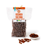 PAKKA - Organic Fairtrade Sultanas 1kg, fröfria, skinnfria och soltorkade Sultana Sultanas från Samarkand Uzbekistan 1000g Dehydrerade produkter Naty Shop Variant 1: 1kg (1 förpackning)