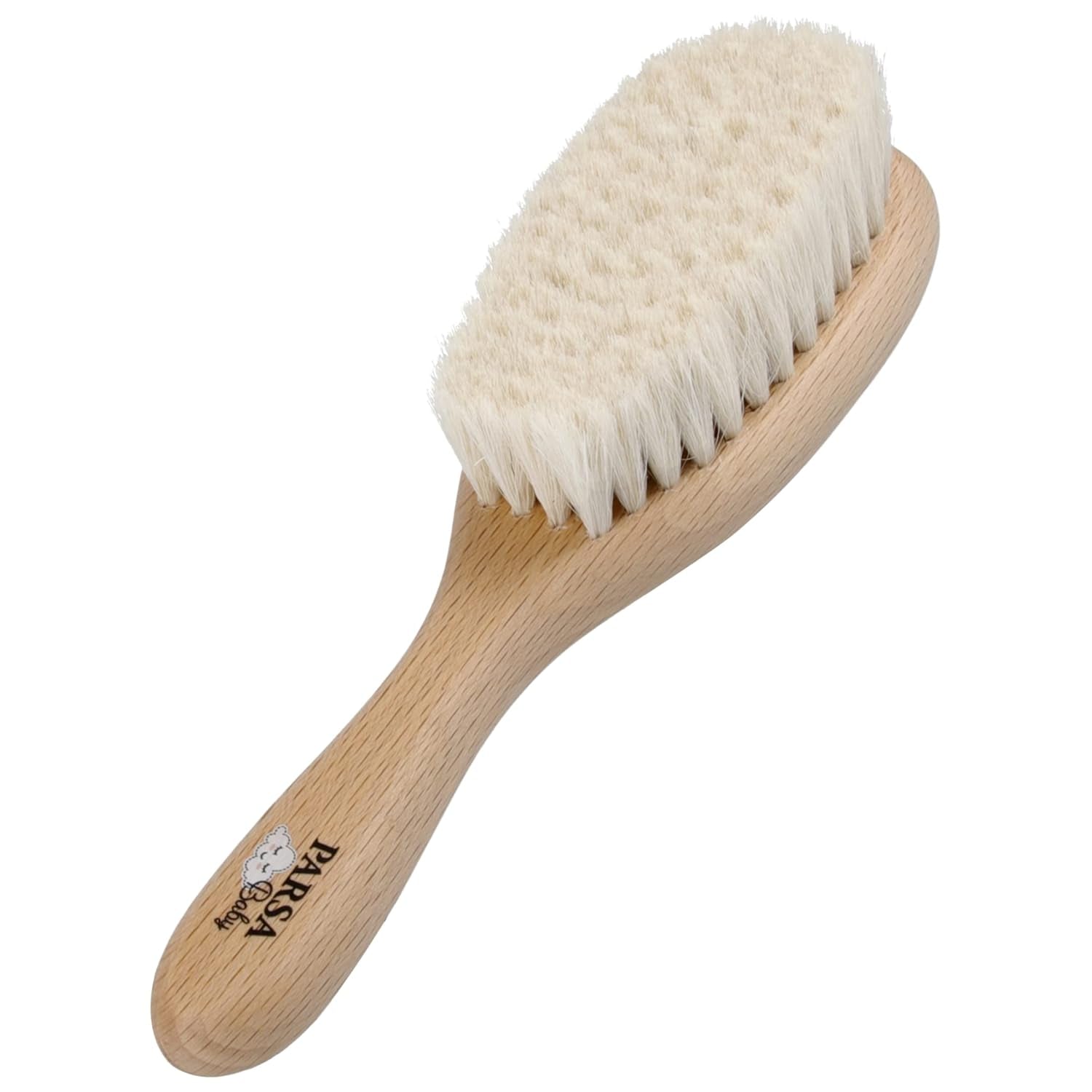 PARSA Beauty babyhårborste med gethår - babyhårborste gjord av FSC®-certifierat bokträ - borste för vård av fint babyhår - babyborste Barn - Bad och hudvård Naty Shop Standardtitel