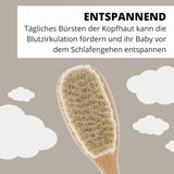 PARSA Beauty babyhårborste med gethår - babyhårborste gjord av FSC®-certifierat bokträ - borste för vård av fint babyhår - babyborste Barn - Bad och hudvård Naty Shop