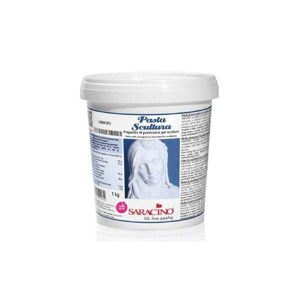 Saracino sculpting paste - modellering choklad ersättning för dekorationer 1 kg Made In Italy Sugar Paste Naty Shop Standardtitel