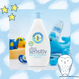 PENATEN Ultra Sensitive Bath & Shampoo (400 ml), särskilt skonsamt babybad och schampo för den mycket känsliga huden hos spädbarn som är utsatta för neurodermatit, doft- och färgfri duschgel och hårschampo Barn - Bath and Skincare Naty Shop