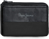 Pepe Jeans Joumma-väskor Dubbelplånbok, Svart, 11 x 7 x 1,5 cm, Läder, Svart, One Size, Plånbok Herrplånbok Naty Shop Standardtitel