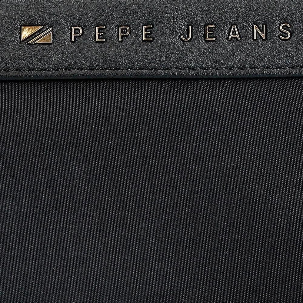 Pepe jeans Joumma Väskor Morgan casual ryggsäck, resväskor, beige och svart, konstläder för kvinnor, svart, en storlek passar alla, handväska Plånbok Dam Naty Shop
