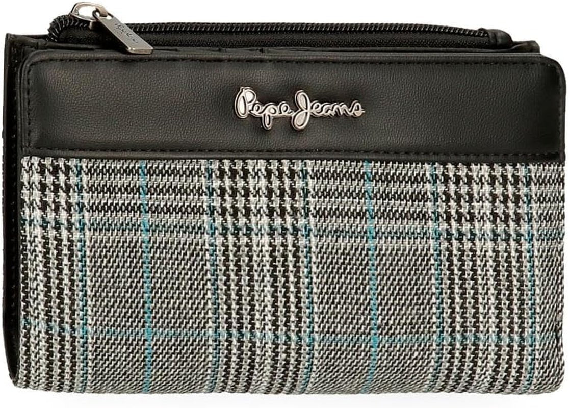 Pepe Jeans Kendra T-shirt dam, Svart, One Size, Liten axelväska Damväskor Naty Shop Double Wallet