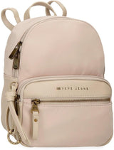 Pepe Jeans Morgan Casual Ryggsäckar Resväskor Beige Svart konstläder För Dam By Joumma Väskor Bagage & Resor Naty Shop Beige Ryggsäck 25