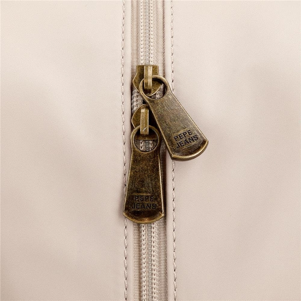 Pepe Jeans Morgan Casual Ryggsäckar Resväskor Beige Svart konstläder för kvinnor By Joumma Väskor Bagage & Resor Naty Shop