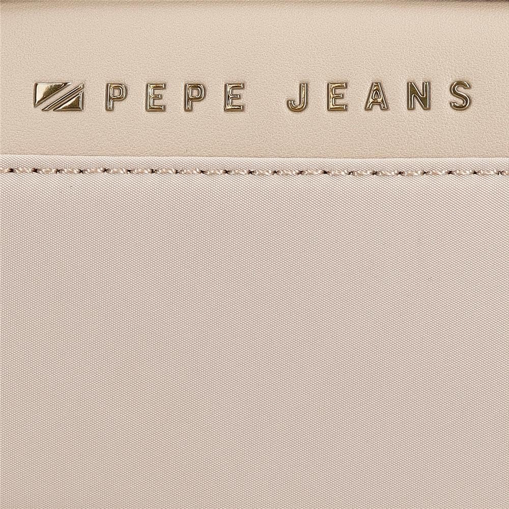 Pepe Jeans Morgan Casual Ryggsäckar Resväskor Beige Svart konstläder för kvinnor By Joumma Väskor Bagage & Resor Naty Shop