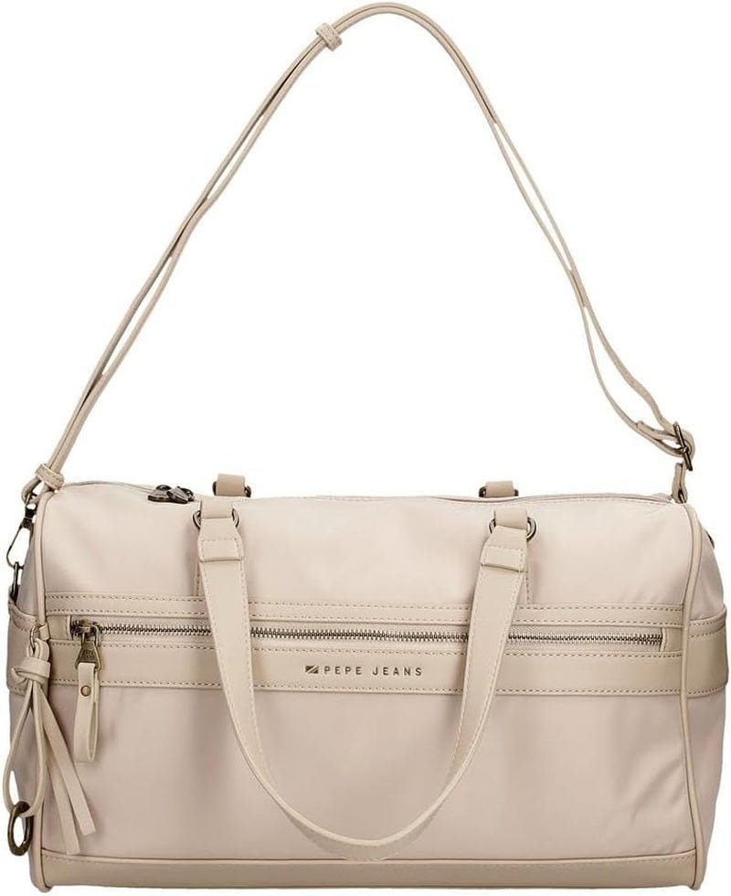 Pepe Jeans Morgan Casual Ryggsäckar Resväskor Beige Svart konstläder för kvinnor By Joumma Väskor Bagage & Resor Naty Shop
