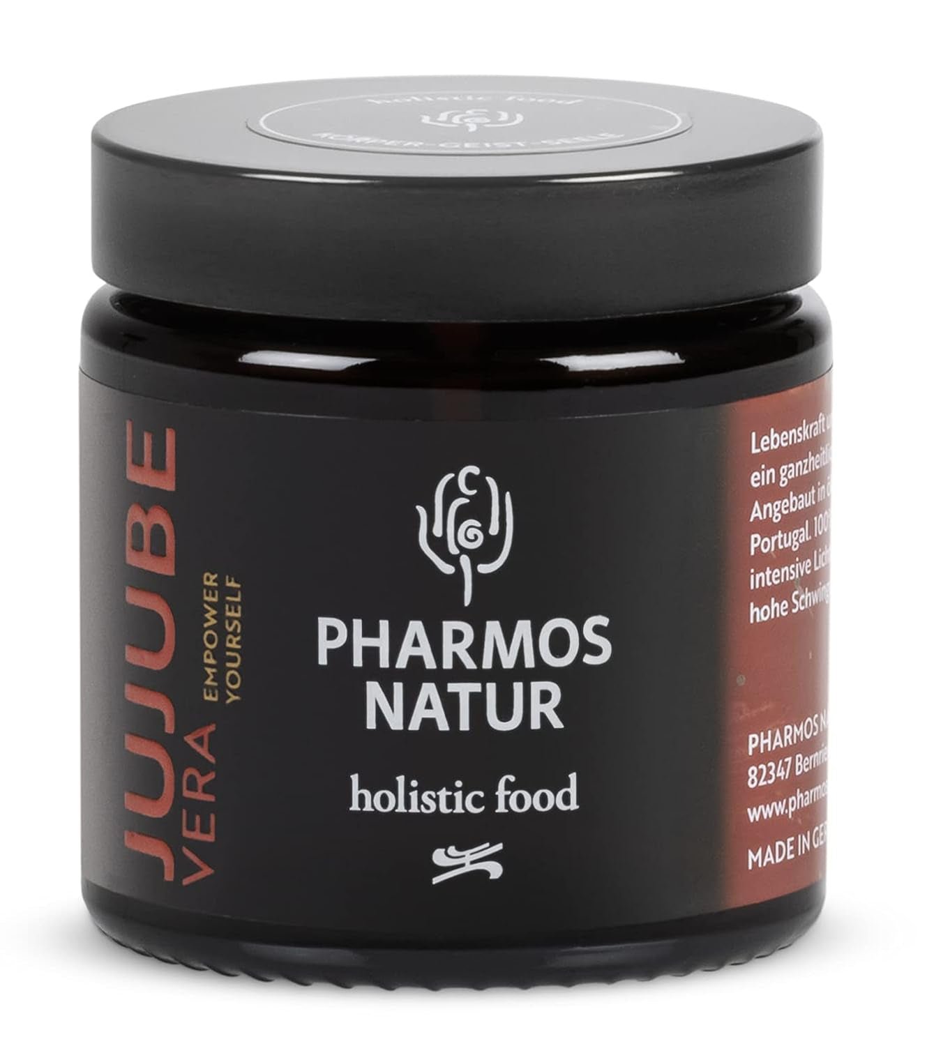 Pharmos Natur Jujube fruktpulver 50 g - vegan, glutenfri - naturlig mat torrpulver JujubeVera Dehydrerade produkter Naty Shop Standardtitel