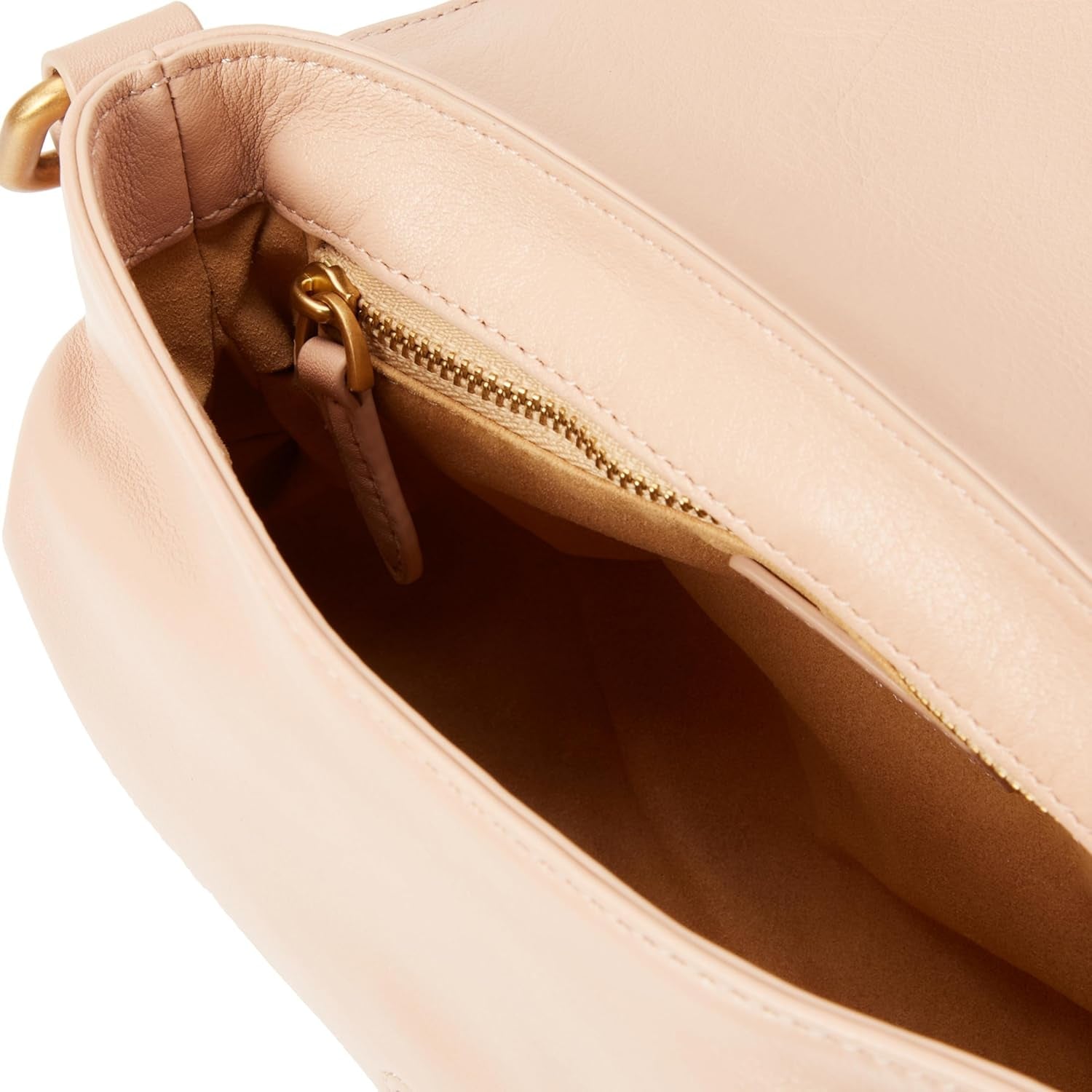 Pinko Dam Jolene Shoulder Mini Crystal Calf Bag, O81m_Chocolate Gold Damväskor Naty Shop