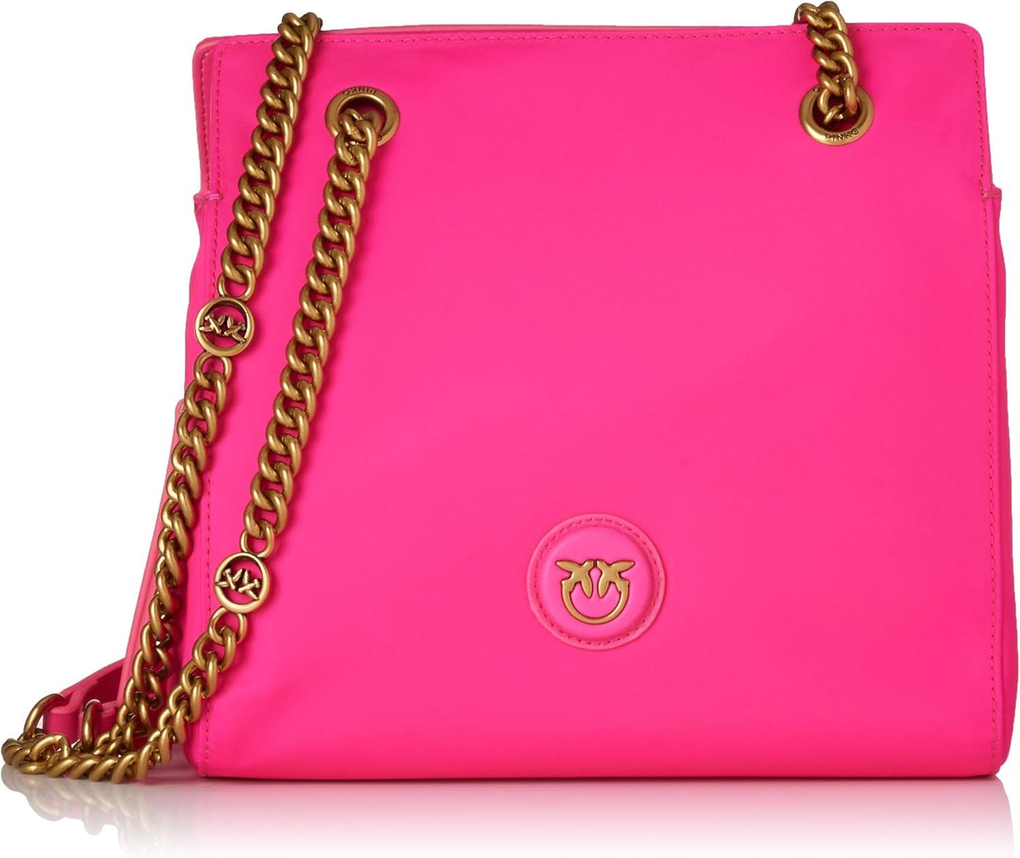 Pinko Dam Återvunnen Gate Shopper ÅTERVINNING Nylon + Damväskor Naty Shop N17Q_Pink Pinko-Antik Guld
