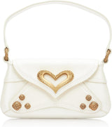 Pinko Ladies 520 Shoulder Baby Naplack Vintage Väska Dam Väskor Naty Shop Z14M_White Silk-Gold Chocolate