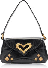 Pinko Ladies 520 Shoulder Baby Naplack Vintage Väska Dam Väskor Naty Shop Z99M_Black Limousine-Chocolate Gold