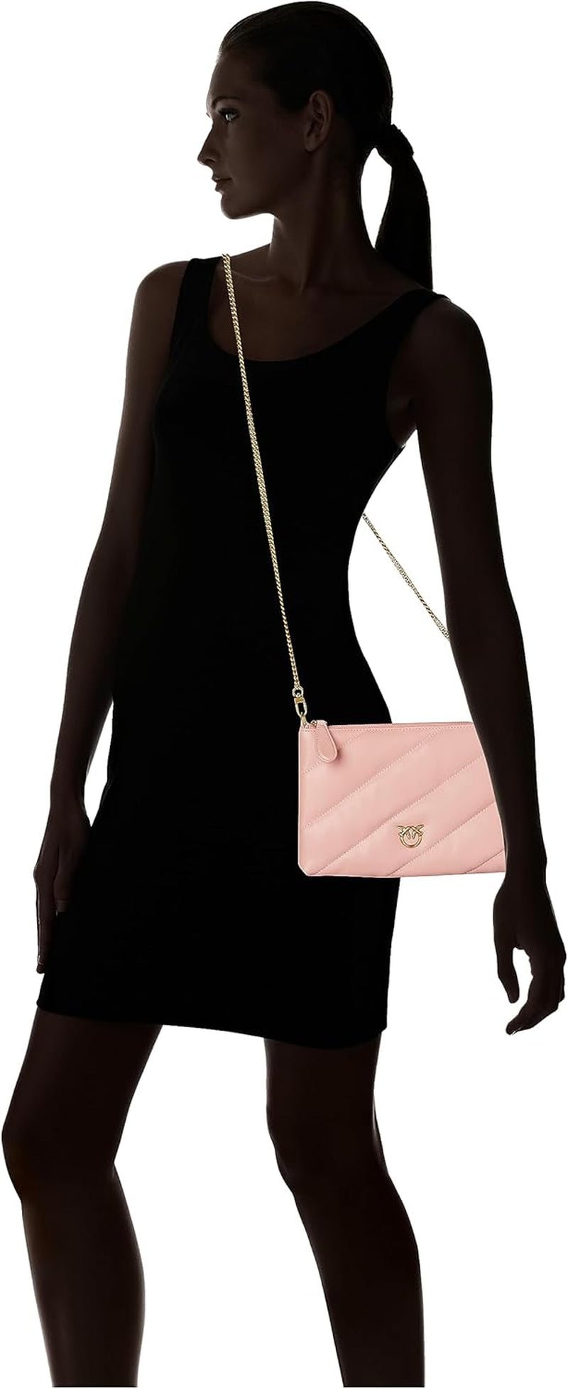 Pinko Platt påse för damer Får Nappa FLACHTASCHE SCHAFNAPPA Damväskor Naty Shop