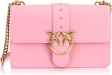 Pinko Ladies Love One Classic Cl Calf Silk Bag Dam Väskor Naty Shop Rosa