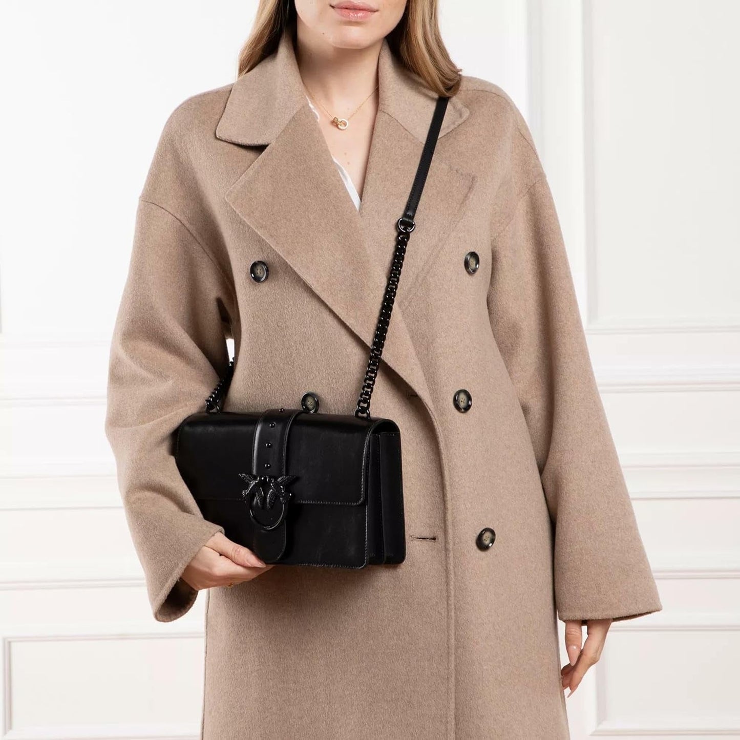 Pinko Ladies Love One Classic Cl Naplack Färg Blockväska Damväskor Naty Shop
