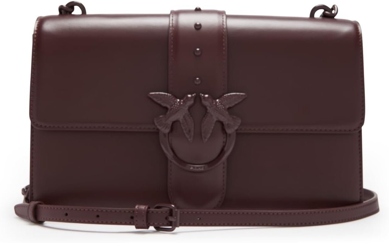 Pinko Ladies Love One Classic Cl Naplack Färg Blockväska Damväskor Naty Shop M03B_Bordeaux-Trumps-Bloc C