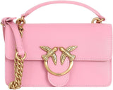 Pinko Ladies Love One Mini Lättvikts Silk Bag Dam Väskor Naty Shop P31Q_Pink-Marino-Antik Guld