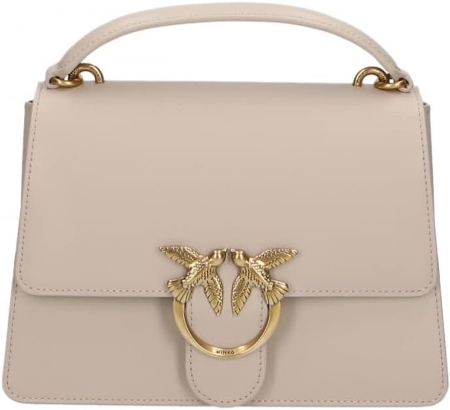 Pinko Ladies Love One Top Handle Classic Li Bag Damväskor Naty Shop I30Q_Grey Pinguino-Antik Guld