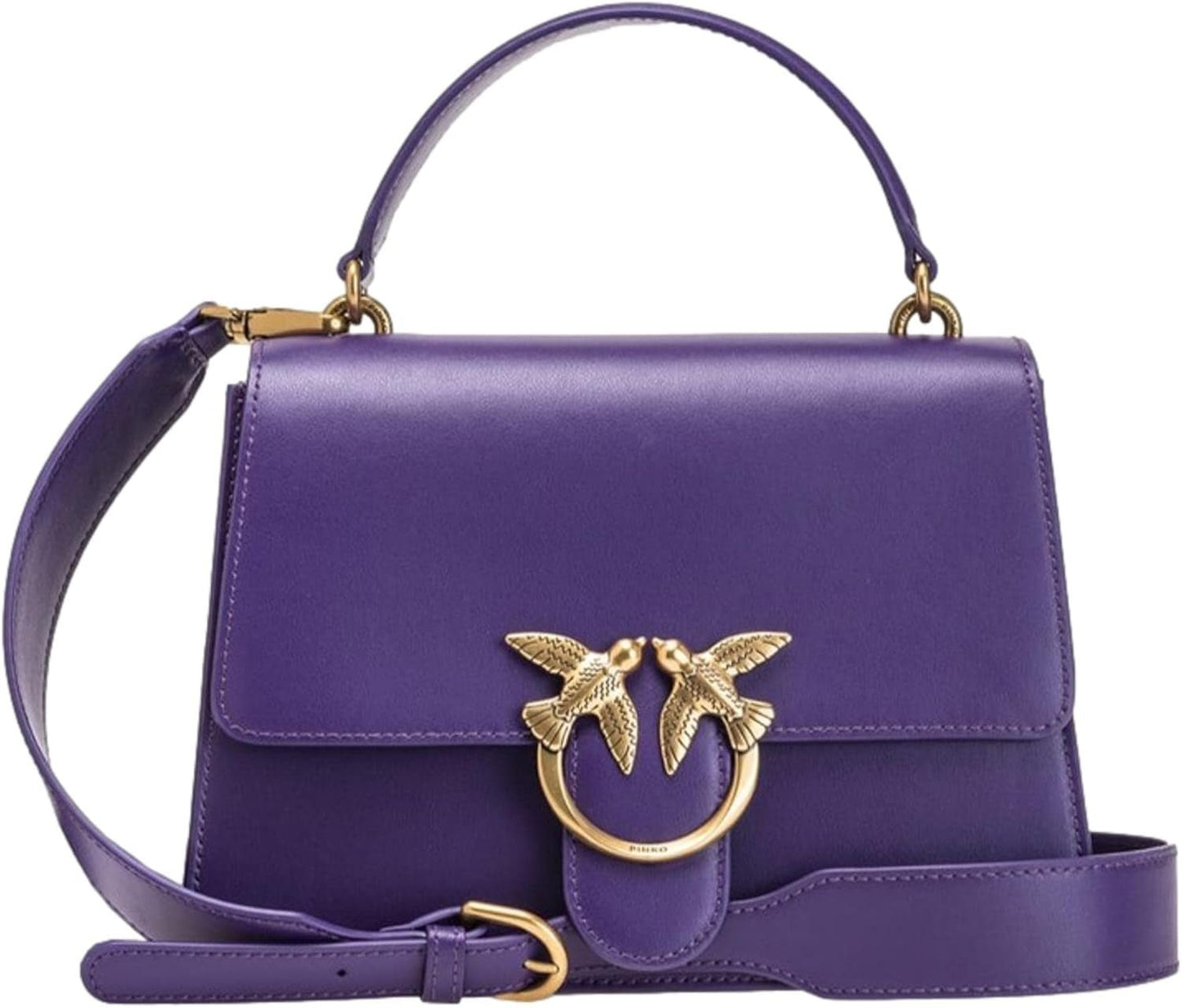 Pinko Ladies Love One Top Handle Classic Li Bag Damväskor Naty Shop J11Q_Violet Plumeria-Antik Guld