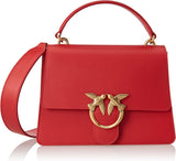 Pinko Ladies Love One Top Handle Classic Li Bag Damväskor Naty Shop R41Q_Red Granat - Antique Gold