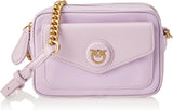 Pinko Nyllo Gate Camera CASE Återvunnen NYLO Damväskor Naty Shop Y48Q_Tulip violett- antikt guld