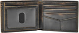 Fossil Wade Läder Bifold-plånbok för män 11,43 cm L x 1,905 cm B x 8,89 cm H Herrplånbok Naty Shop