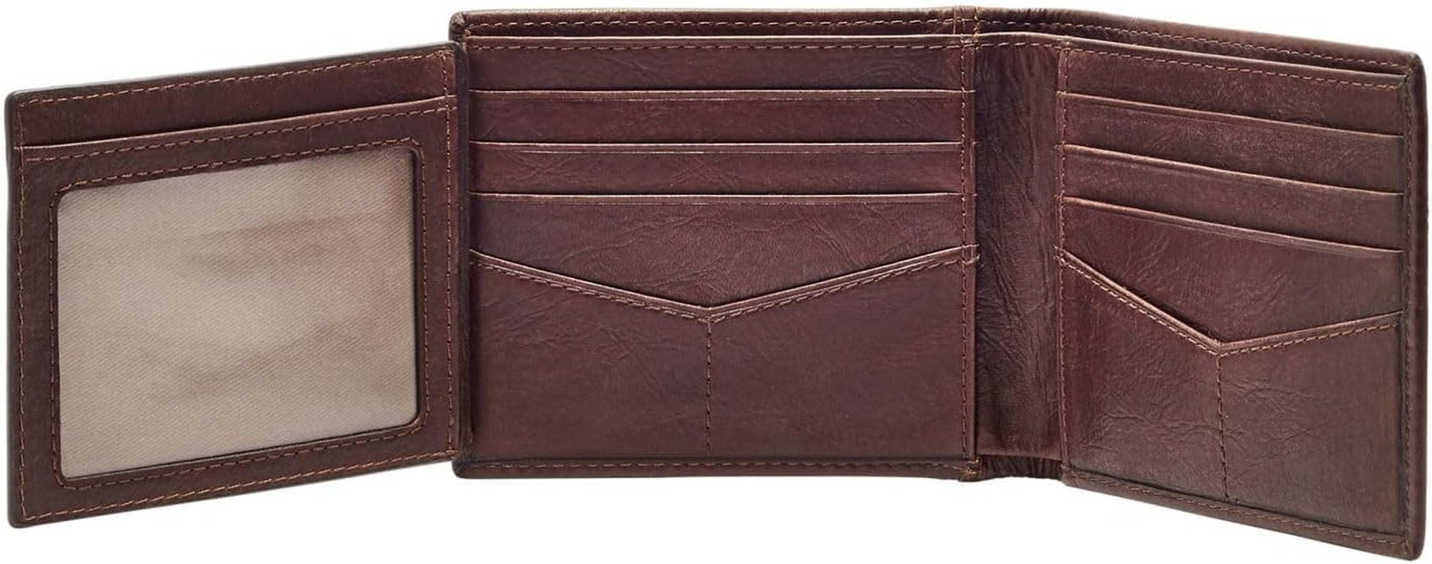 Fossil Ingram Läder Bifold-plånbok för män 11,43 cm L x 1,905 cm B x 8,89 cm H Herrplånbok Naty Shop