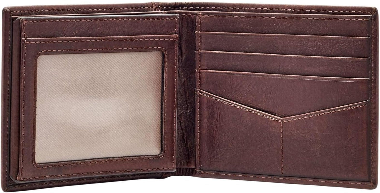 Fossil Ingram Läder Bifold-plånbok för män 11,43 cm L x 1,905 cm B x 8,89 cm H Herrplånbok Naty Shop