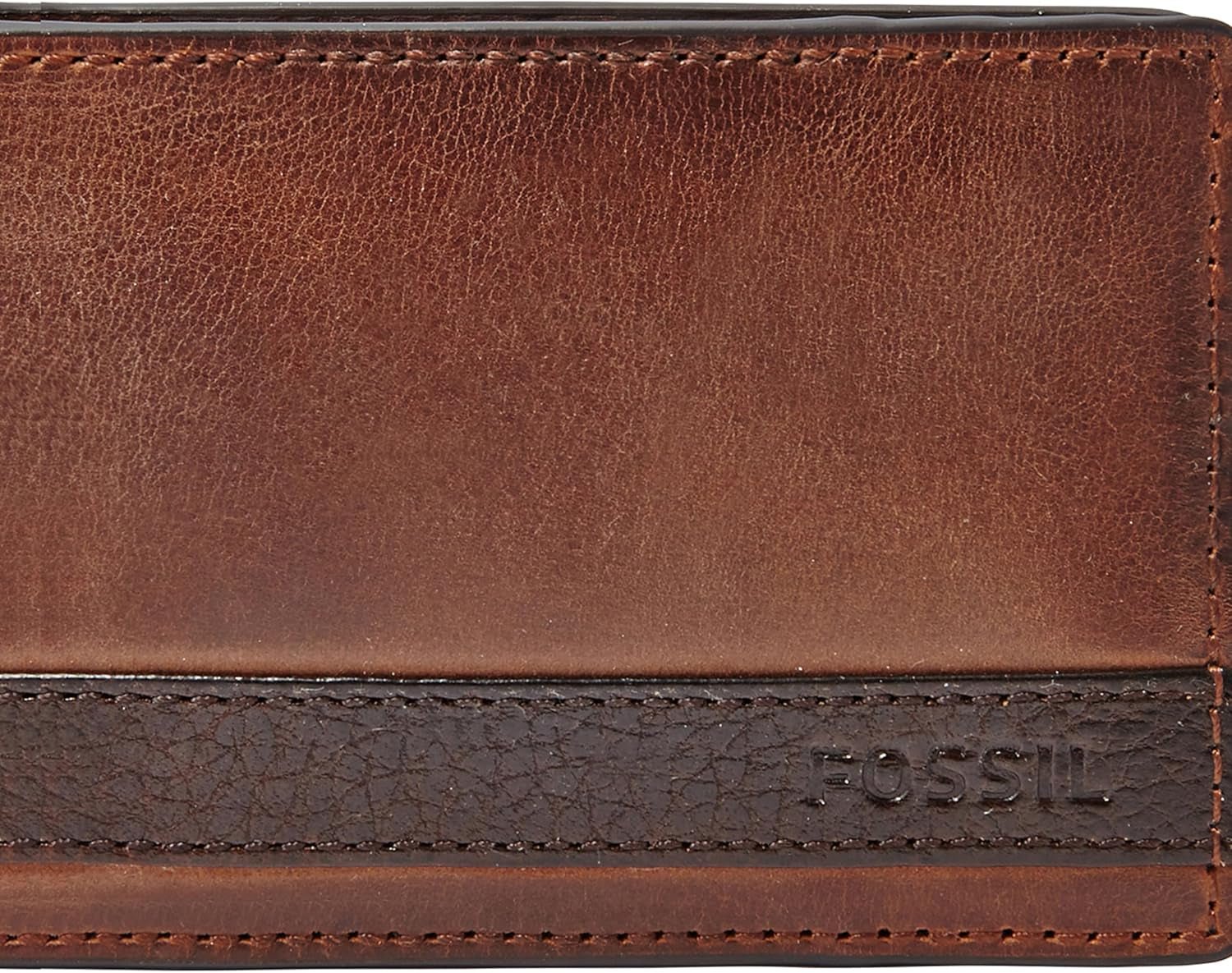 Fossil Quinn Läder Bifold-plånbok för män 10 cm L x 1,5 cm B x 7 cm H Herrplånbok Naty Shop