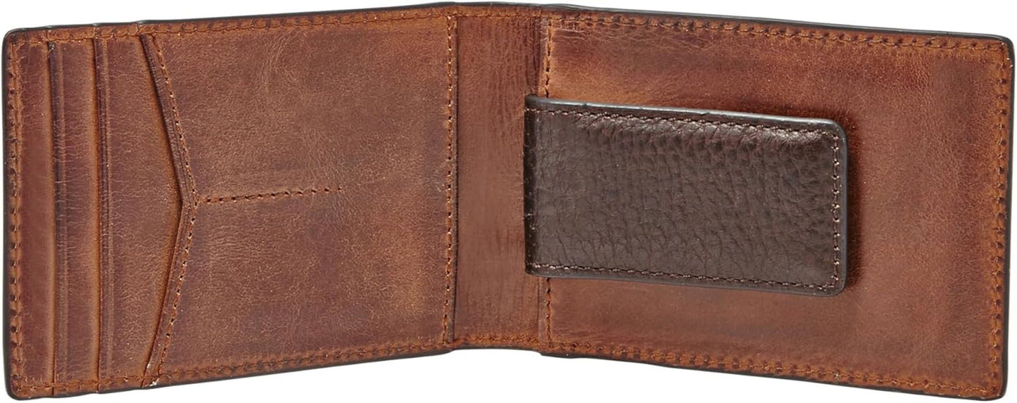 Fossil Quinn Läder Bifold-plånbok för män 10 cm L x 1,5 cm B x 7 cm H Herrplånbok Naty Shop