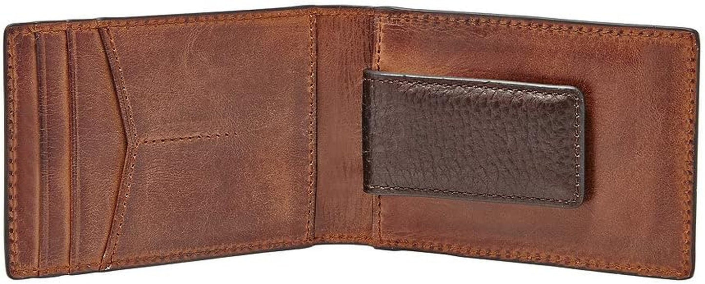 Fossil Quinn Läder Bifold-plånbok för män 10 cm L x 1,5 cm B x 7 cm H Herrplånbok Naty Shop