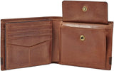 Fossil Quinn Läder Bifold-plånbok för män 11,43 cm L x 2,54 cm B x 9,525 cm H Herrplånbok Naty Shop