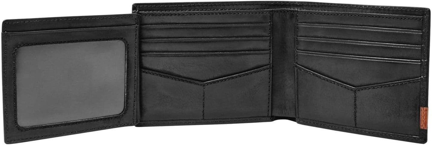 Fossil Quinn Läder Bifold-plånbok för män 11,5 cm L x 2 cm B x 9 cm H Herrplånbok Naty Shop