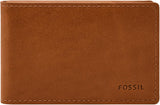 Fossil Andrew Läder Bifold-plånbok för män 11,5 cm L x 1,9 cm B x 7,7 cm H Herrplånbok Naty Shop Sadel