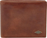 Fossil Ryan Bifold plånbok för män 11,43 cm L x 2,54 cm B x 9,525 cm H Herrplånbok Naty Shop Mörkbrun