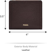 Fossil Logan Bi-Fold plånbok för kvinnor, brun Naty Shop damplånbok