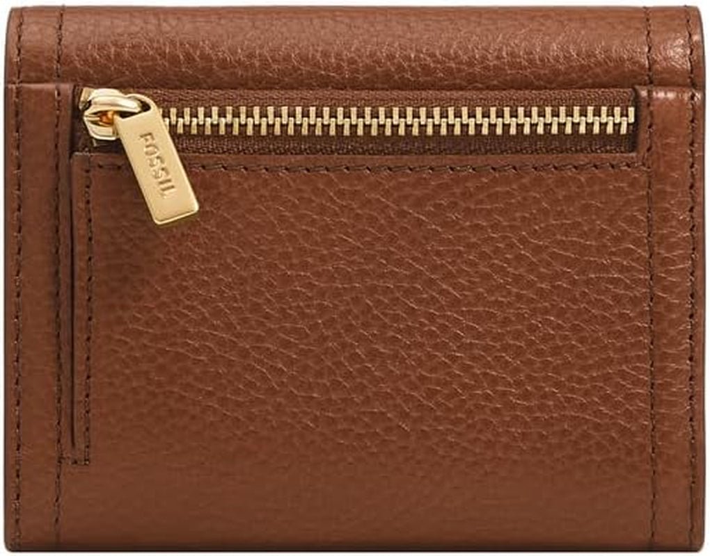 Fossil Logan Tri-Fold plånbok för kvinnor, brun Naty Shop damplånbok