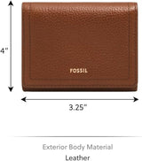 Fossil Logan Tri-Fold plånbok för kvinnor, brun Naty Shop damplånbok