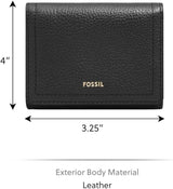 Fossil Logan Tri-Fold Plånbok för kvinnor, Svart Naty Shop Damplånbok