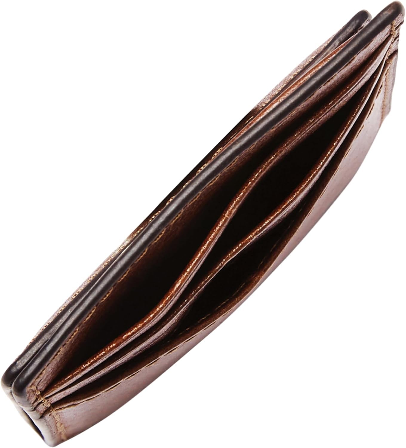 Fossil Andrew-plånbok för män, plånbok i konjakläder 7,2 cm L x 0,5 cm B x 10 cm H ML4173222 Plånbok för män Naty Shop