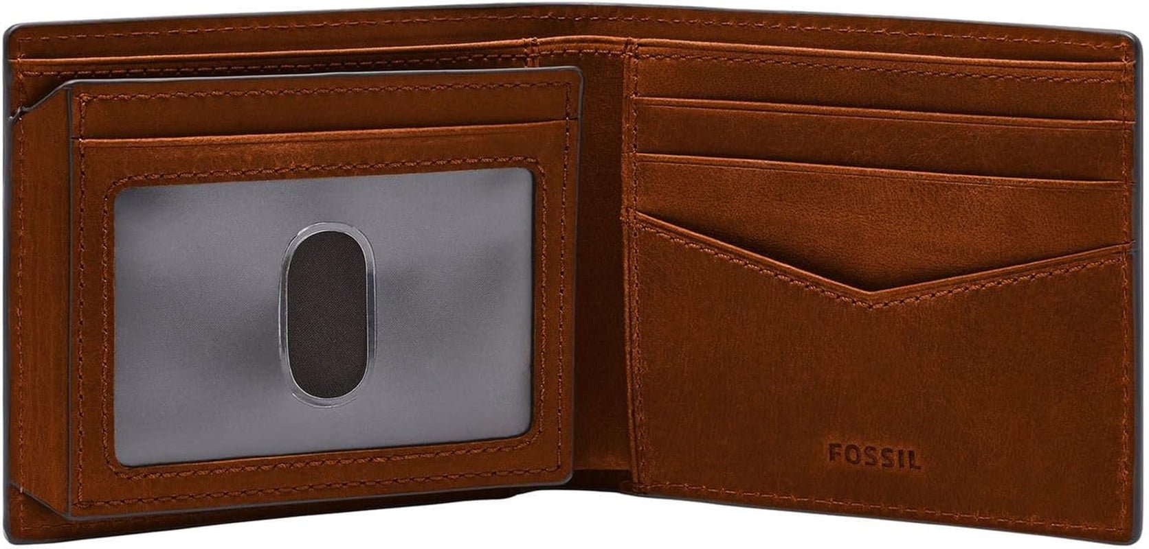 Fossil Everett-plånbok för män, Mediumbrunt Bifold-läder 11,5 cm L x 2,5 cm B x 8,9 cm H ML4397210 Herrplånbok Naty Shop